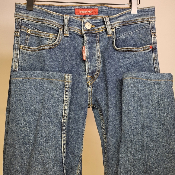 DSQUARED2 Slim Fit Paint Logo Denim Jeans size 32x32 - Picture 4 of 8